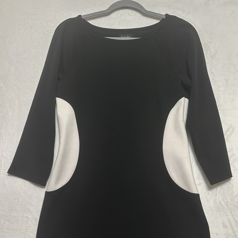Laundry by Shelli Segal Dress Black White Long Sleeve Size 10 - Picture 2 of 9